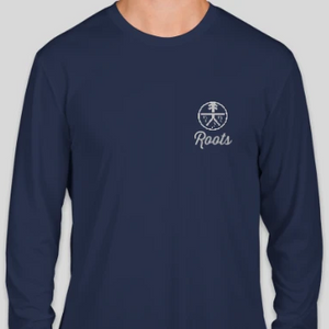 Long Sleeve Roots "Running" Dri Fit Shirt - navy & black